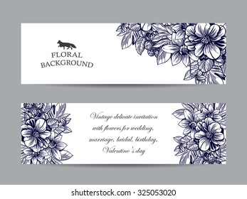 Floral banners