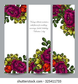 Floral banners