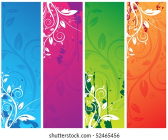 Floral banners