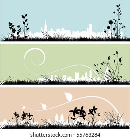 floral banners