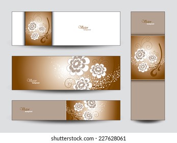 Floral Banners. Abstract Backgrounds.