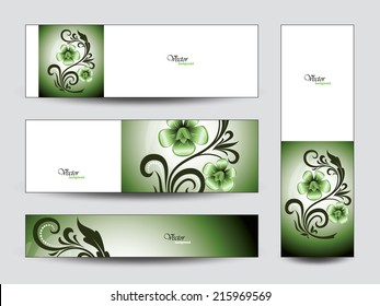 Floral Banners Collection.