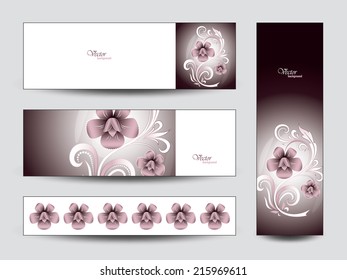Floral Banners Collection.