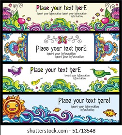 Floral banners (floral series)