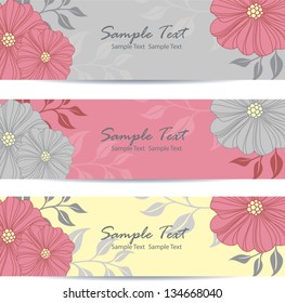 Floral banners. Vector illustration