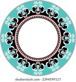 Floral baroque pattern. Vector Illustration.