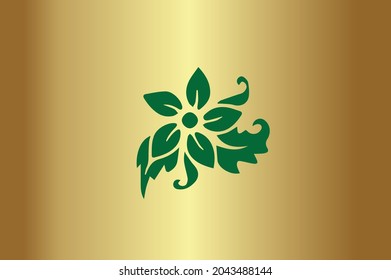 Floral Basic und elegante minimale künstlerische Design Initialbasis Icon Logo-Tattoo - Vektorgrafik