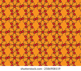 Floral beautiful brown color pattern
