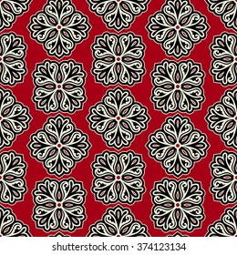 Floral beautiful pattern with cute flowers, Vintage style fashioned seamless background, vector wallpaper, retro wrapping paper, swatch, fabric for decoration and design
