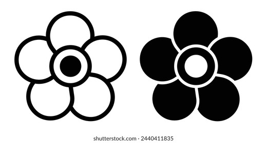 Floral Beauty and Spring Flower Icons. Blooming Botanical and Garden Plant Symbols