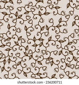 Floral beige background. Seamless vector illustration