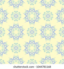 Floral beige colored seamless background. For wallpapers and textile