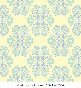 Floral beige colored seamless background. For wallpapers and textile