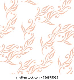 Floral beige vector pattern