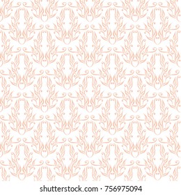 Floral beige vector pattern