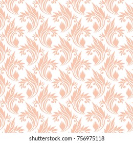 Floral beige vector pattern