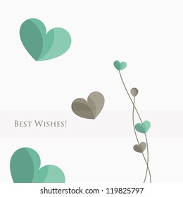 Floral 'best wishes' greeting card.