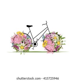 Floral bicycle for your design