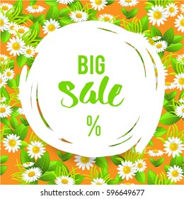 Floral big orange summer sale