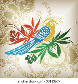 Floral and Bird 1-3