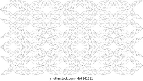 floral bird abstract wallpaper pattern background tattoo vector / Thai Laos Asia design