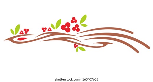 Floral bird decal sticker