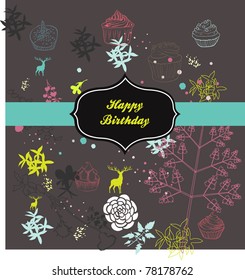 floral birthday card