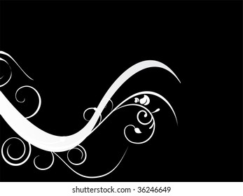 floral black background