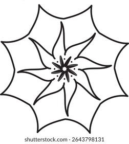 Floral black color mandala design for background art