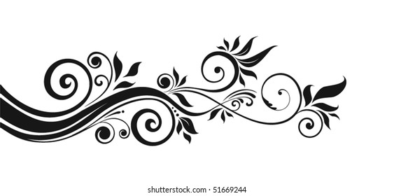 Floral black design