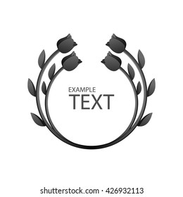 Floral Black Frame background