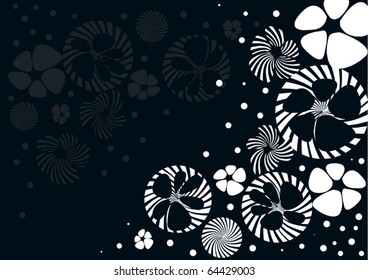 floral black'n'white illustration