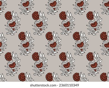 FLORAL BLOCK ALL OVER PRINT SEAMLESS PATTERN VECTOR ILLUSTRATION DESIGN