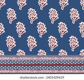 FLORALBLOCK MIT GRENZÜBERSCHREITUNG GANZ ÜBER DER DRUCKSEAMLESS-PATTERN-VEKTORGRAFIK