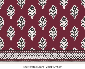 FLORALBLOCK MIT GRENZÜBERSCHREITUNG GANZ ÜBER DER DRUCKSEAMLESS-PATTERN-VEKTORGRAFIK