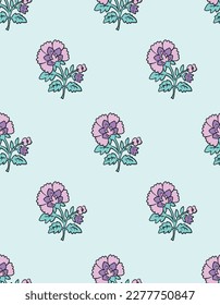 floral block print repeat vector file flower design pattern boho print boho flower