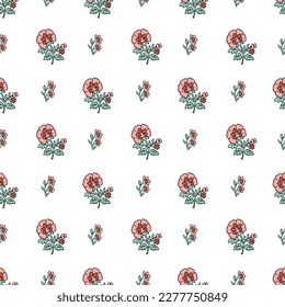 floral block print repeat vector file flower design pattern boho print boho flower