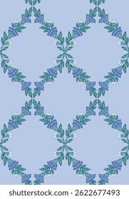 IMPRESSÃO DE BLOCO FLORAL REPETIR PADRÃO VETORIAL DESIGN DE FLOR BOHO PADRÃO