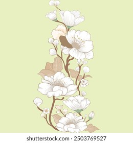 Floral blossom blooming elegant, flower design