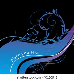 Floral blue background