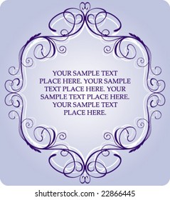 floral blue banner