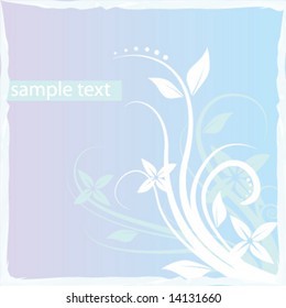 Floral blue frame