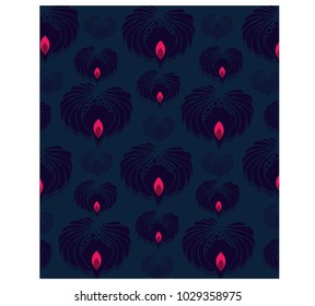 Floral blue navy  pattern 