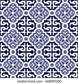floral blue red seamless pattern for retro wallpaper