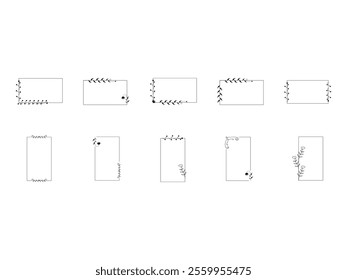 Floral Boarder Frame Element Set