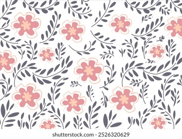 Padrão de Boho floral com cores pastel
