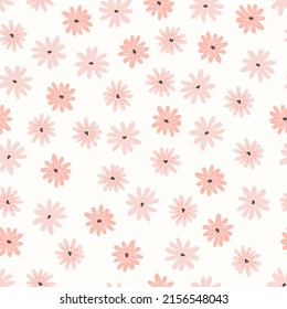 Floral boho Seamless pattern, vector repeating flower digital background for stationery, fabric, textile, wallpaper, wrapping
