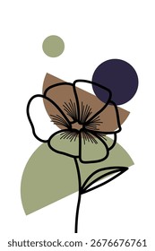 Arte de parede boho floral. Decoração de parede boho botânica