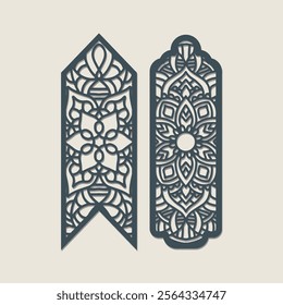 Floral bookmark laser cut set