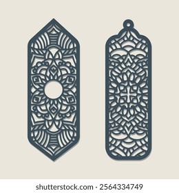 Floral bookmark laser cut set